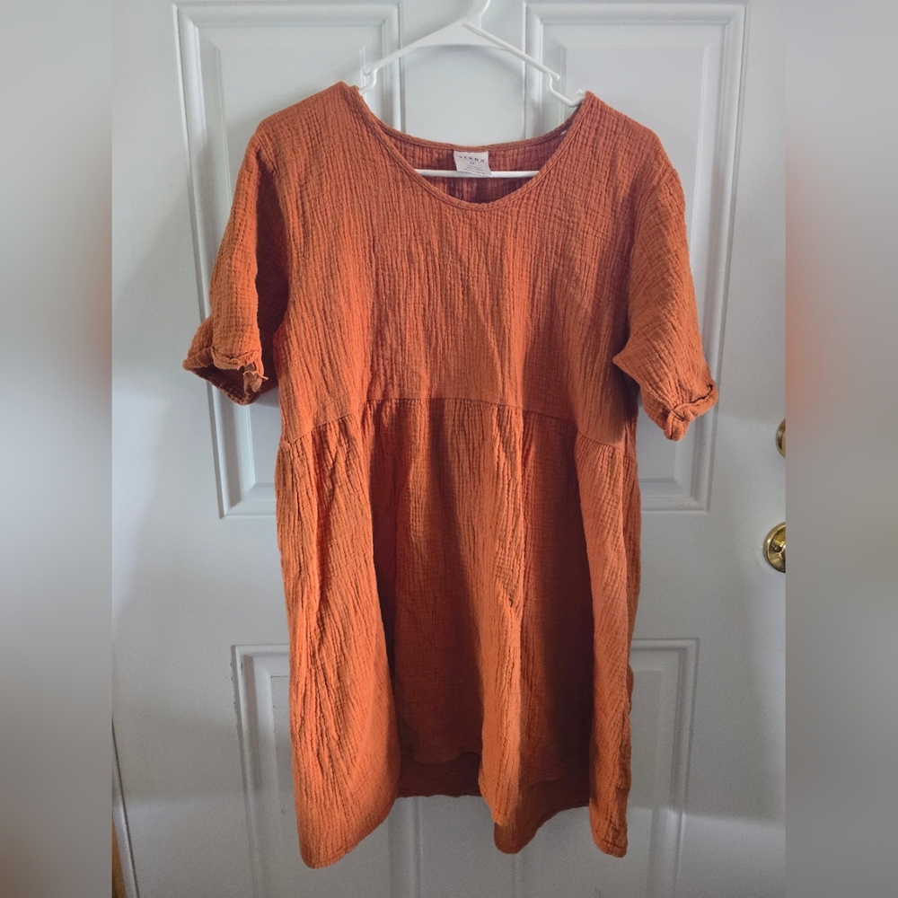 Sierra Cotton Terracota Dress